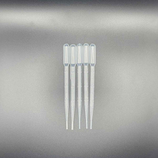 Pack of five 3ml plastic pipettes for aquaculture dosing