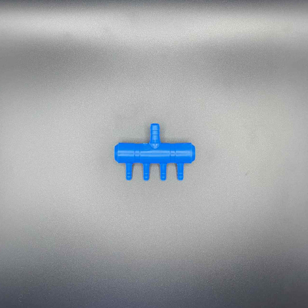 8mm to 4mm four-way air manifold for distributing aquarium aeration