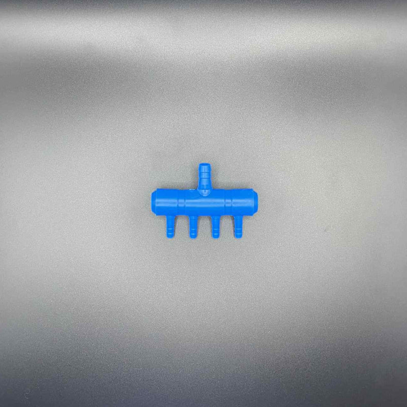 8mm to 4mm four-way air manifold for distributing aquarium aeration