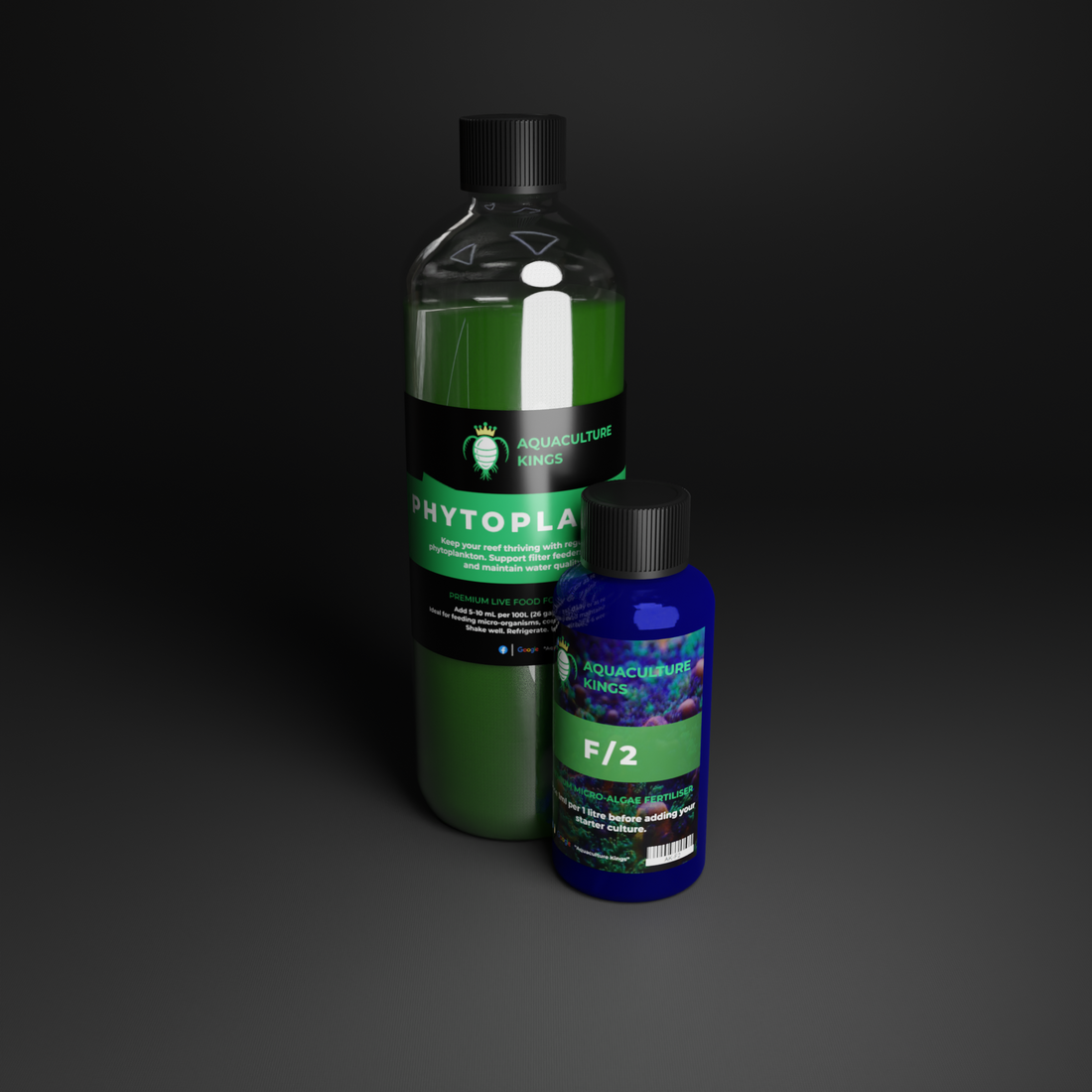 Phytoplankton culture starter pack with live phyto and F/2 fertiliser