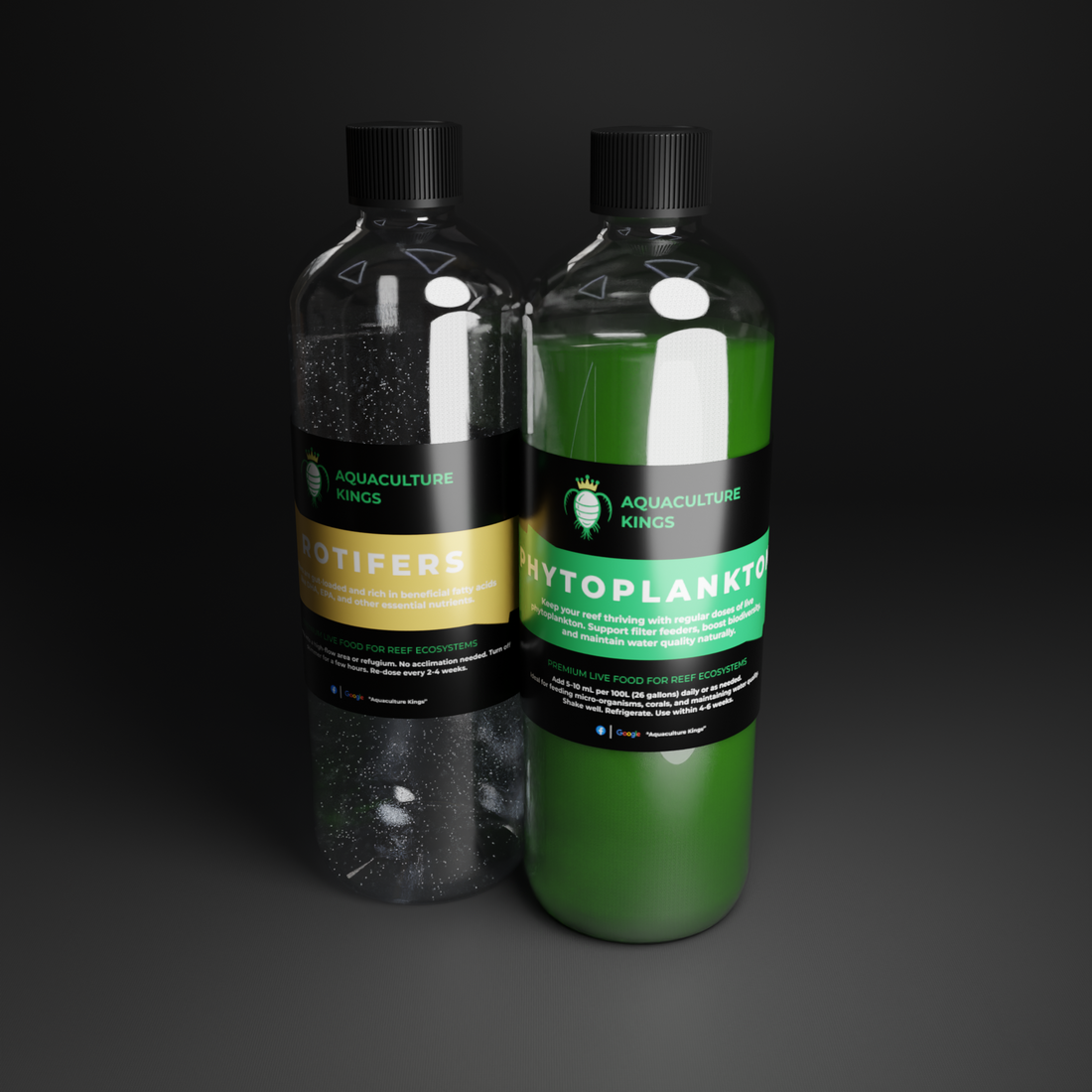 Rotifer culture starter pack with live rotifers and phytoplankton
