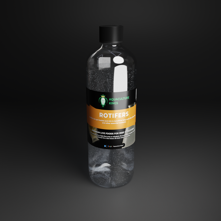 Bottle of live rotifers for marine fish breeding and reef tanks